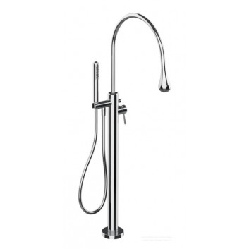 Змішувач для ванни, розташований окре 84 Gessi Goccia чорний мат.