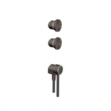 Частина kolumny prysznicowej Gessi Origini z dwoma wyjściami - Steel Brushed