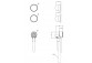 Частина kolumny prysznicowej Gessi Origini z dwoma wyjściami - Steel Brushed