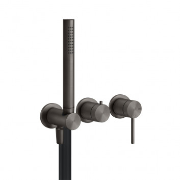 Змішувач душовий Gessi Shower316, прихований, 2 виходи wody, душовий комплект, хромована сталь