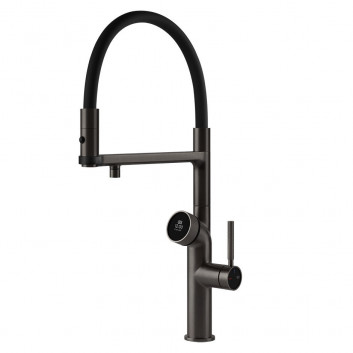 Щітка для унітазу Gessi Ingranaggio, настінний, z чорний ceramiką - Black Metal Brushed PVD