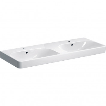 Умивальник Geberit Smyle Square 55x44 cm, z переливом, з отвором na baterie, з покриттям KeraTect - біла