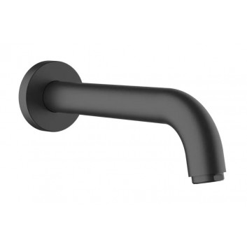 Змішувач для умивальника Hansgrohe Vernis Shape одноважільний, з краном 20,7 cm, настінний, прихований - чорний мат.