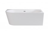 Ванна вільностоячий Besco Zoya 150x75 cm, правий варіант, біла, klik-klak z переливом i maskownica біла