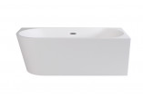 Ванна вільностоячий Besco Zoya 150x75 cm, правий варіант, біла, klik-klak z переливом i maskownica біла