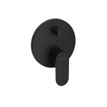 Однорычажный для ванны Hansgrohe Rebris S одноважільний, прихований do iBox universal - чорний мат.