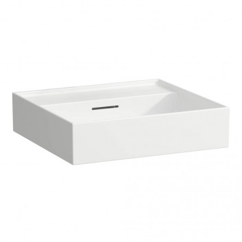 Умивальник настінний Laufen Kartell прямокутна 80x46 cm, без отвору na baterie, z переливом - біла