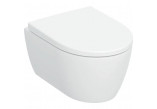Раковина WC навісна Geberit iCon 53x36 cm, bez kołnierza, spłukiwanie wirowe з сидінням з мікроліфтом - біла