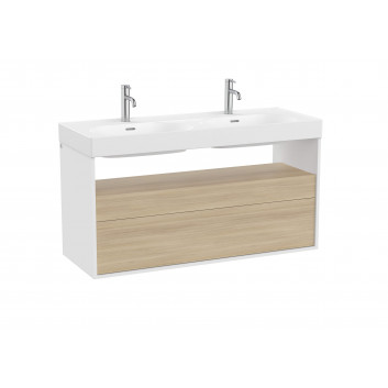Шафка ваннова Roca Gap Pro 60 cm з 2 шухлядами (do kompletacji з раковиною Gap чи blatem) - білий глянець
