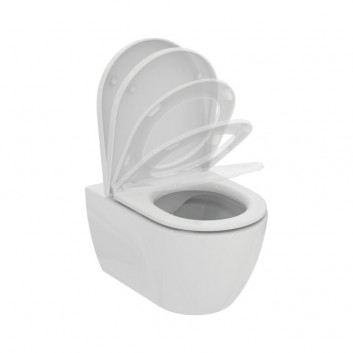 Раковина WC Ideal Standard i.life B Rimless, 54x35,5cm навісна bezrantowa біла + сидіння Ideal Standard i.life B, з мікроліфтом 