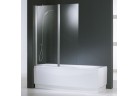 Ширма для ванни Novellini Aurora 2 - 120x150 cm, срібний профіль, скло прозорі