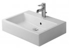 Умивальник Duravit Vero з полицею для змішувача, з одним отвором, 50x47 cm, біла WonderGliss
