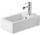 Умивальник Duravit Vero, z переливом, з полицею для змішувача, з одним отвором, 25x45 cm, біла WonderGliss