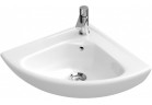 Умивальник Villeroy & Boch O.Novo, мала кутова, Білий Alpin Ceramicplus, 42 cm, з одним отвором, z переливом