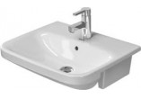  Umywalka półblatowa, Duravit DuraStyle, 550x455 mm, 1-otworowa, Biały Alpin WonderGliss- sanitbuy.pl