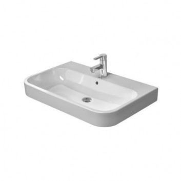 Umywalka meblowa szlifowana, Duravit Happy D., 1000 mm, 3-otworowa, Biały Alpin- sanitbuy.pl