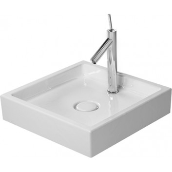 Umywalka Duravit Starck 1 szlifowana, stawiana na blacie, 470x470mm, jednootworowa, Biały Alpin WonderGliss- sanitbuy.pl