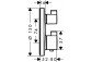 Bateria Hansgrohe Ecostat S termostatyczna podtynkowa z zaworem odcinająco- przełączajacym, element zewnętrzny- sanitbuy.pl