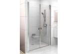 Drzwi prysznicowe dwuelementowe CSDL2 100 Ravak Chrome, satyna + transparent- sanitbuy.pl