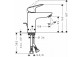 з одним тримачем зі змішувачем змішувач для умивальника 100, DN 15, Hangrohe Logis, ceramicznym- sanitbuy.pl