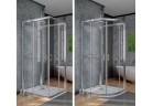 Напівкругла кабіна czterościenna Radaway Premium Plus 2s, 80x80 cm, скло прозоре/ grafit