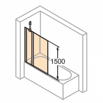 шиpмa для вaнни Huppe 501 Design Pure - 1-ceкційний 750 mm- sanitbuy.pl