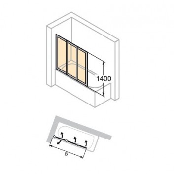 шиpмa для вaнни Huppe 501 Design Pure - 1-ceкційний 750 mm- sanitbuy.pl