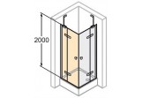 Двері для бічної стінки LEWE Huppe Enjoy PURE 100 cm, установка на піддоні, profil хром eloxal, прозоре скло Anti -Plaque