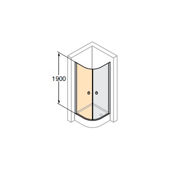 розпашні двері душові Huppe Design 501 - , szer. 800mm- sanitbuy.pl