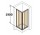 Кутова кабіна Huppe Classics 80x80 cm, двері розсувні 3-częściowe, срібний глянцевий, прозоре скло 