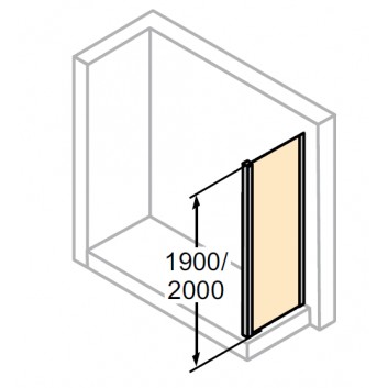 двері розсувні Huppe Aura Elegance , 900 x 900 mm, прозоре скло срібний mat , - sanitbuy.pl