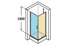 Двері для бічної стінки Huppe Classics2 100 cm, wys. 190 cm, срібний мат., прозоре скло z Anti Plaque