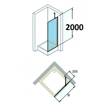 двері розсувні Huppe Aura Elegance , 900 x 900 mm, прозоре скло срібний mat , - sanitbuy.pl