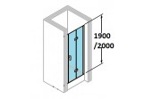 Розпашні двері Huppe Design Pure складані, szer. 80 cm, wys. 190 cm, срібний мат., скло z Anti-Plaque