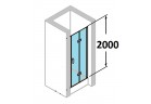 Розпашні двері Huppe Design Pure складані, szer. 120 cm, wys. 200 cm, срібний мат., скло z Anti-Plaque