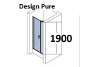 Двері для ніши Huppe Design Pure складані z бічною частиною, szer. 90cm, wys. 190 cm, хром, прозоре скло z Anti Plaque