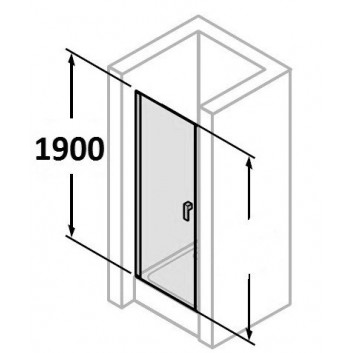 Розпашні двері душові Huppe Design 501 - , szer. 1000mm, з покриттям Anti-Plaque, profil хром eloxal- sanitbuy.pl