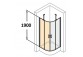 Розпашні двері душові Huppe Design 501 - з фіксованим сегментом , szer. 900mm- sanitbuy.pl