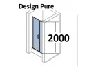 Двері для ніши Huppe Design Pure складані z бічною частиною, szer. 100 cm, wys. 200 cm, срібний мат., прозоре z Anti Plaque