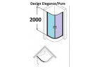 Розпашні двері Huppe Design PURE, 1-частина, 100 cm, wys. 200 cm, хром, прозоре скло z AntiPlaque