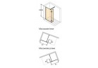 Стінка Walk -in z ruchomym segmentem Huppe Enjoy Pure, Typ 900, хром, прозоре скло z AntiPlaque