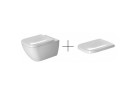 Раковина Duravit Happy D.2 навісна 36,5x54 cm, rimless, bezrantowa + сидіння та, що опускаЄться повільно