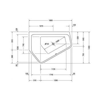 Умивальник Duravit Darling new 550x480 mm, з 1 отвором- sanitbuy.pl