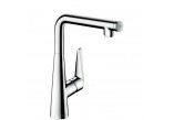 Bateria kuchenna jednouchwytowa Hansgrohe Metris Select stojąca, wys. 401 mm, chrom, wyciągana wylewka- sanitbuy.pl