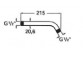 Тримач głowicy душовий Roca Stella настінні, хром, dł. 215 mm- sanitbuy.pl
