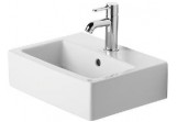 Умивальник Duravit Vero, z переливом, з полицею для змішувача, з одним отвором, 45x35 cm, біла, mocowania в комплекті