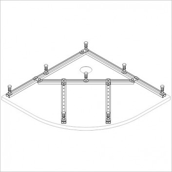 Стелаж do піддону Sanplast STS-088 wys. 85 - 115 mm- sanitbuy.pl