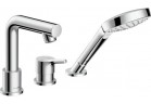 Однорычажный для ванны Hansgrohe Talis S, на 3 отвори, для монтажу від краю ванни, DN15, хром