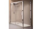 Двері душові розсувні Novellini Kuadra 2P 156-162 cm праве, profil хром, прозоре скло 