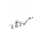 Змішувач для ванни на 4 отвори Hansgrohe Talis E хром, dł. 196 mm, установка від краю ванни, el. zewnętrzny